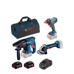 Bosch GBH 180-LI + GWS 180-LI + GDX 180 + 2x GBA 18V 5.0Ah + GAL 1880 CV