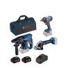 Bosch GBH 180-LI + GWS 180-LI + GDX 180 + 2x GBA 18V 5.0Ah + GAL 1880 CV