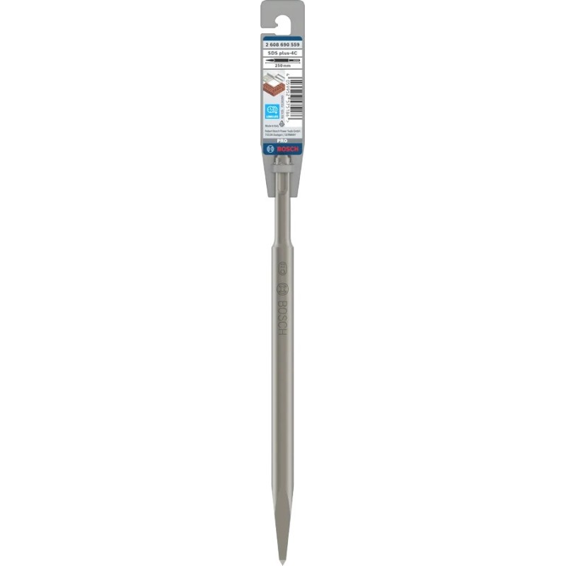 Bosch Pro SDS Plus-4C 250 mm Kırıcı Sivri Keski-Murç  - 2608690559