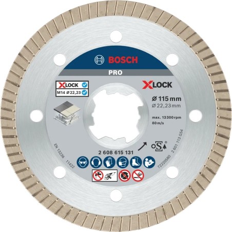 Bosch X-LOCK 115 mm Seramik Kesme Diski Extra Temiz - 2608615131 Best Serisi