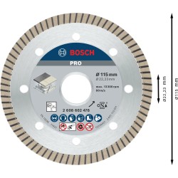 Bosch Best 115mm Extra Temiz Turbo Elmas Seramik Kesme Diski - 2608602478
