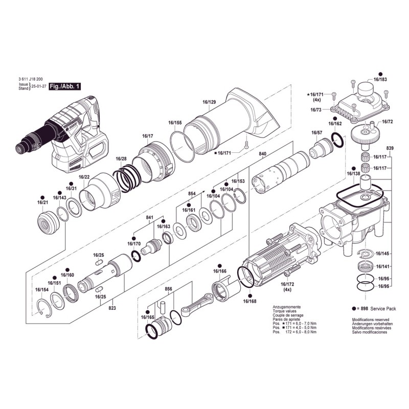 GSH 18V-5 Yildiz Tutamak 1 619 P16 922