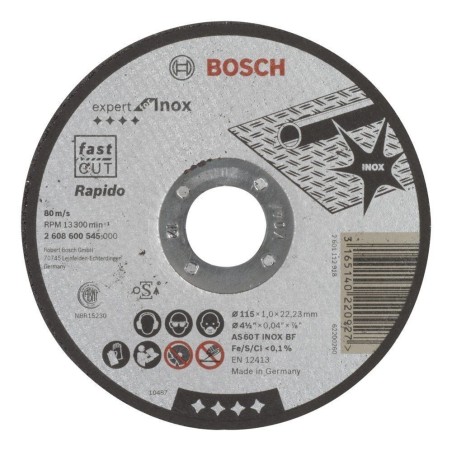 Bosch 115x1 mm Expert Inox Kesme Taşı Rapido Düz (25'li Paket) - 2608600545