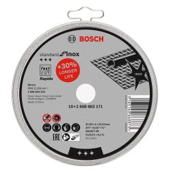 Bosch 125x1 mm Standart (10'lu Paket) Paslanmaz Kesme Taşı Rapido - 2608603255