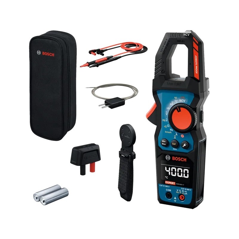BOSCH EXPERT EXMC600-17 Pens Ampermetre 600A AC/DC True RMS - 0601077500