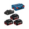 Bosch GBA 18V 5,0AH(3X) + GAL 18-40 CV L-BOXX Başlangıç Seti - 0615990L3T