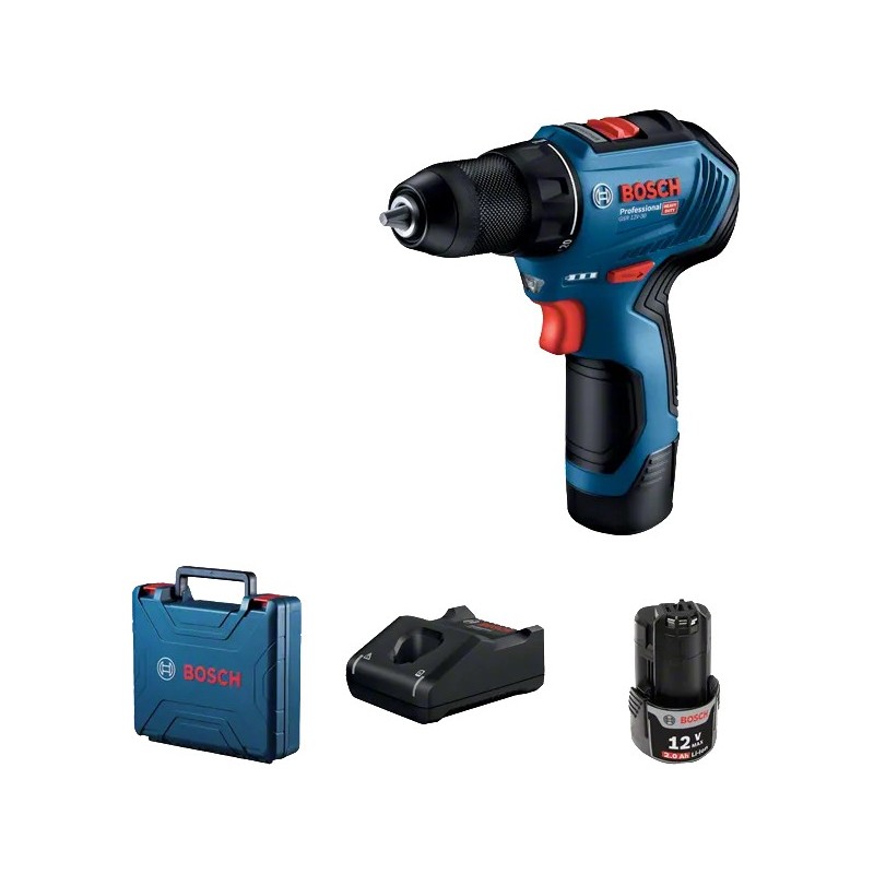 Bosch GSR 12V-30 Akülü Vidalama Makinesi 2x2 Ah - 06019G9000