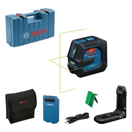 Bosch Profesyonel GLL 20-22 G 3.7V 3 Ah. Akülü Yeşil Çizgi Lazeri L-Boxx - 0601065602
