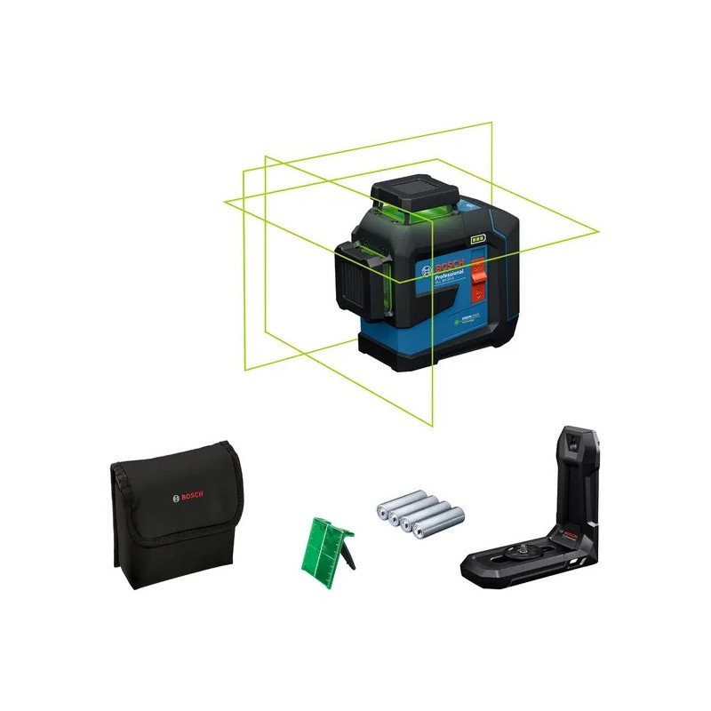 Bosch Profesyonel GLL 80-33 G Kalem Pilli 3 x 360° Yeşil Çizgi Lazeri - 0601065500