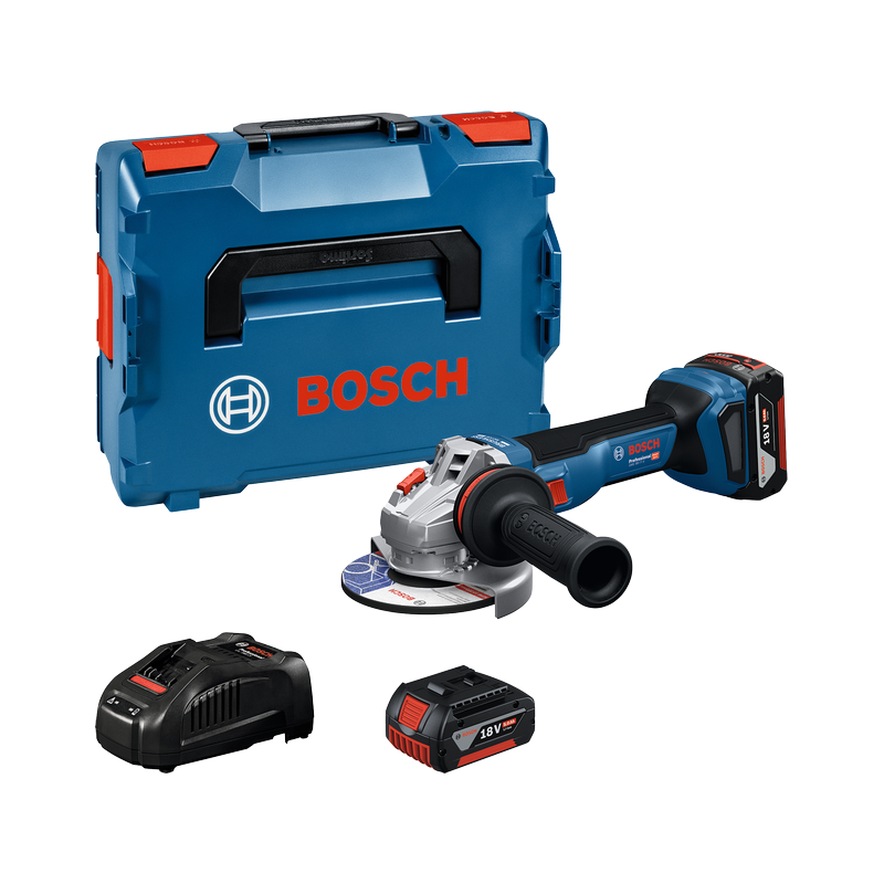 Bosch Profesyonel GWS 18V-11 S 2x5 Ah 125 mm Akülü Taşlama Makinesi - 06019N4002