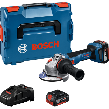 Bosch Profesyonel GWS 18V-11 S 2x5 Ah 125 mm Akülü Taşlama Makinesi - 06019N4002