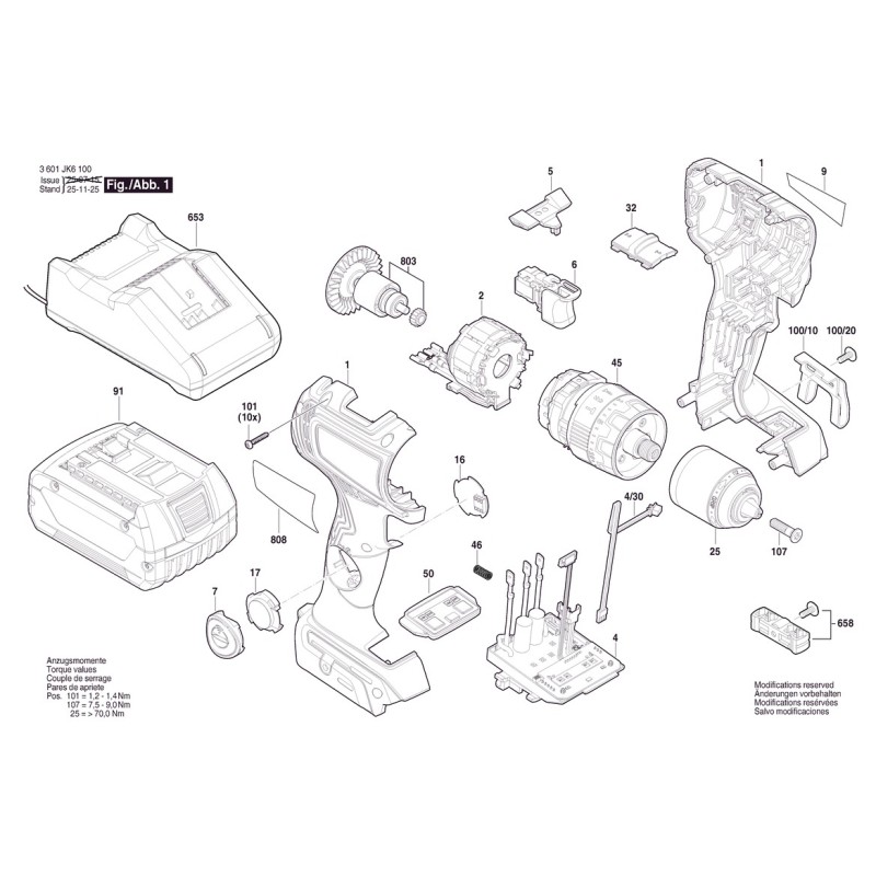 GSB 18V-90 C Ayaklik 1 600 A01 W0T