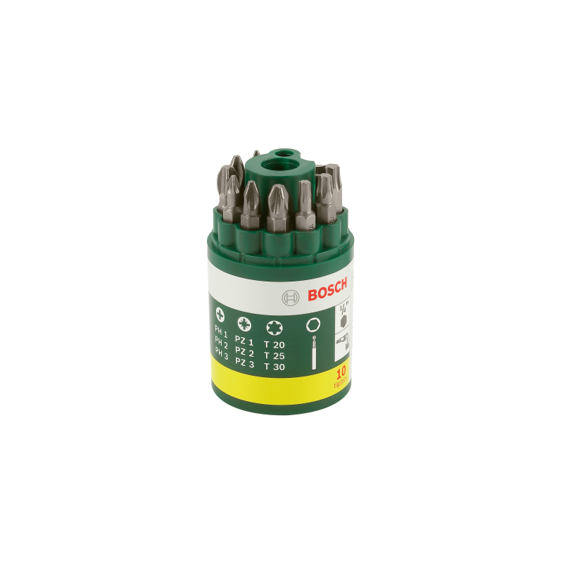 Bosch Vidalama Ucu Seti 10 Parça (PH+PZ+T)- 2607019452