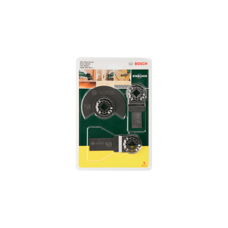 Bosch Starlock Başlangıç Seti çok fonksiyonlu aletler için "Ahşap" 3 Parça - 2607017323