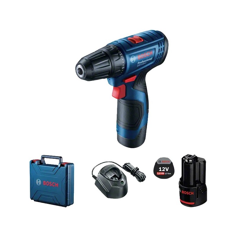 Bosch Profesyonel GSR 120-LI 12V Akülü Vidalama Makinesi 2x2.0 Ah - 06019G8000