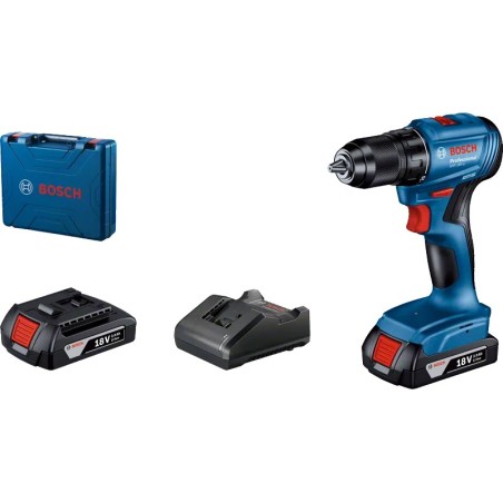 Bosch Profesyonel GSR 185-LI 18V Akülü Vidalama Makinesi 2x2 Ah - 06019K3000