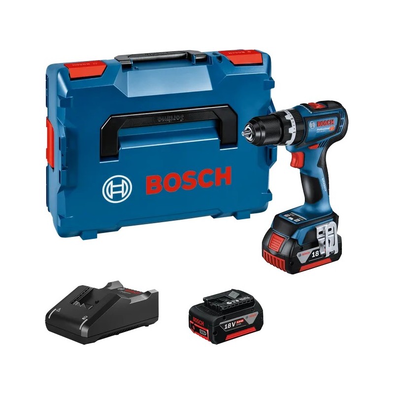 Bosch Profesyonel GSB 18V-90 C  2x5 AH Akülü Darbeli Delme Vidalama Makinası - 06019K6106